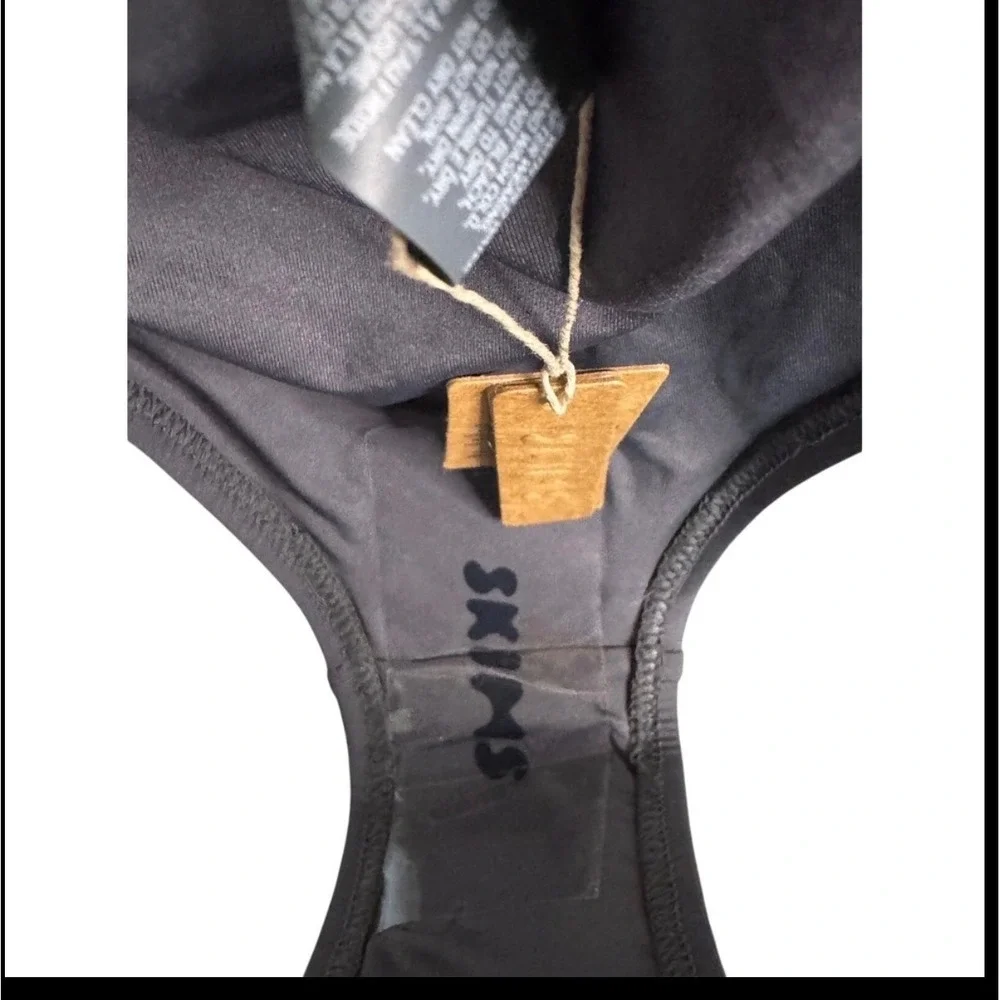 SKIMS Swim Monokini Onyx Black Cut Out Racerback One Piece Large NEW